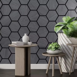 Tema Home MDF Hexagon Acoustic Panel (black)