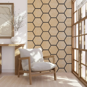 Tema Home MDF Hexagon Acoustic Panel (Yelow)