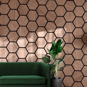 Tema Home MDF Hexagon Acoustic Panel (Brown)