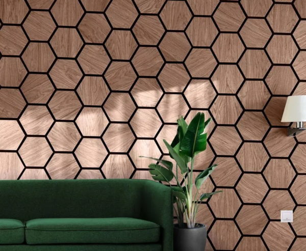 Tema Home MDF Hexagon Acoustic Panel (Brown)